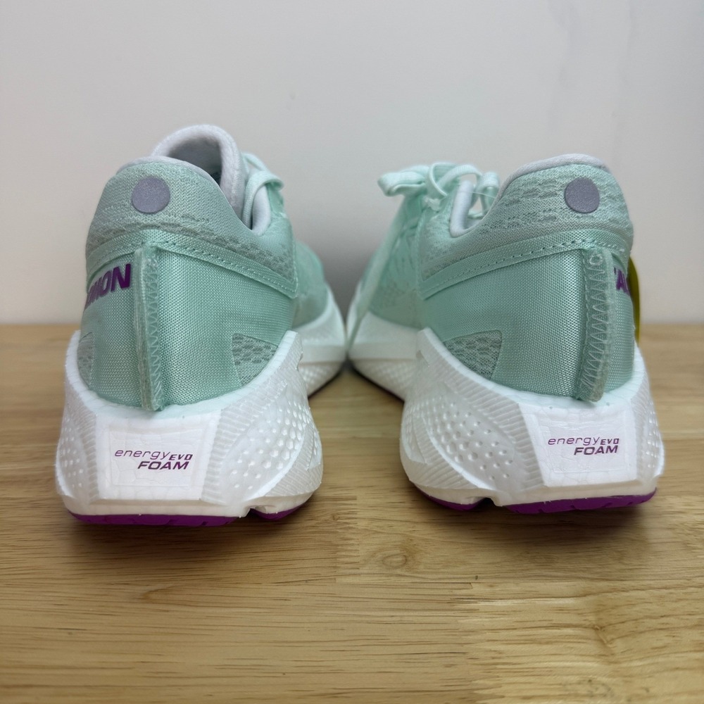 NEW Salomon Aero Glide 3 Womens Size 5 Running Shoes White/ Mint Green / Purple - Picture 6 of 10